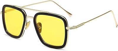 Lunettes de soleil tony stark hommes femmes vintage monture carrée en métal. DIAYTAR COTE D'IVOIRE  vous offre un large éventail de produits discount adaptés à tous les budgets. Faites des bonnes affaires sur une sélection d'articles pour la maison, l'électroménager, l'informatique, la mode et les gadgets. Profitez de nos prix cassés et découvrez une nouvelle façon de faire des économies sans sacrifier la qualité !
