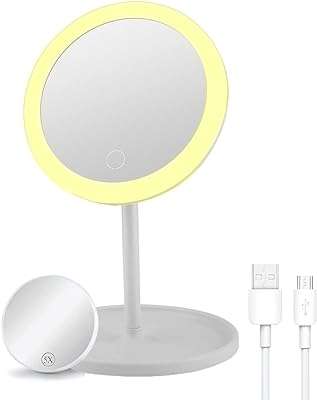 Miroir de courtoisie avec lumières et miroir grossissant 5x maquillage à. DIAYTAR COTE D'IVOIRE  - votre destination en ligne pour des produits à prix cassés. Faites des économies sur des articles essentiels pour la maison, l'informatique, la mode et les gadgets, et offrez-vous le luxe de ne pas vous ruiner. Avec notre sélection vaste et variée, vous trouverez tout ce dont vous avez besoin, sans compromis.