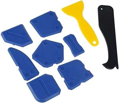 Ensemble d'outils de calfeutrage de mastic silicone de 9 pièces plinthes plaques de base. DIAYTAR COTE D'IVOIRE  is your ultimate destination for discount shopping, providing a diverse range of products that cater to your everyday needs. With everything from essential home appliances to state-of-the-art electronics, trendy fashion pieces, and inventive gadgets, our online store offers unbeatable prices without compromising on quality.