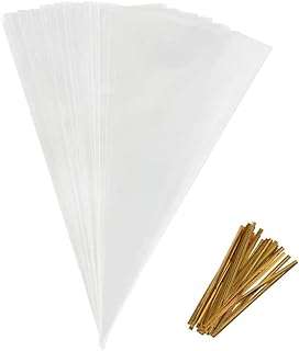 Sacs en cône transparent 50 pièces sacs en cellophane transparents à bonbons transparent avec attaches. DIAYTAR COTE D'IVOIRE  - votre guichet unique en ligne pour des produits discount irrésistibles. Parcourez notre large éventail de gadgets innovants, d'équipements ménagers pratiques et de vêtements tendance à prix cassés. Ne manquez pas cette opportunité de faire de bonnes affaires et de réaliser des économies considérables.