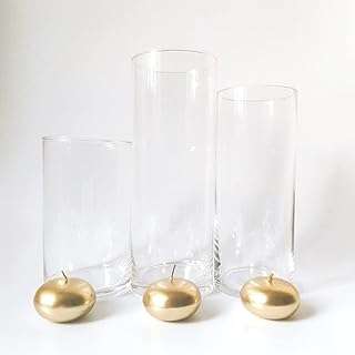 Ensemble de 3 vases en verre avec bougies flottantes dorées par sihia. DIAYTAR COTE D'IVOIRE, votre destination incontournable pour des produits discount de qualité. Que vous recherchiez des articles pour la maison, l'électroménager, l'informatique, la mode ou les gadgets, notre boutique en ligne saura répondre à tous vos besoins sans vous ruiner !
