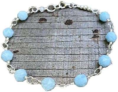 Bracelet aigue marine bijoux bracelet en argent sterling de pierres précieuses délicates. Maximisez votre budget chez DIAYTAR COTE D'IVOIRE, votre destination en ligne pour des affaires imbattables. Nous vous offrons une gamme complète de produits discount, allant des articles de la maison à l'électroménager, de l'informatique à la mode. Faites des économies sans compromettre la qualité avec DIAYTAR COTE D'IVOIRE !