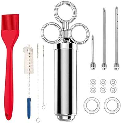Ensemble de seringues d'injecteur de viande kez avec aiguilles allmaned pour barbecue. Ne payez plus le prix fort pour des produits de qualité grâce à DIAYTAR COTE D'IVOIRE . Notre boutique en ligne propose une gamme étendue de produits discount, de l'électroménager à l'informatique en passant par la mode et les gadgets. Faites des économies tout en restant à la pointe des tendances !