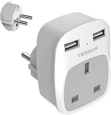 Adaptateur de voyage eau royaume uni vers ue avec 2 ports usb  . Affichez votre style tout en économisant grâce à DIAYTAR COTE D'IVOIRE . Notre boutique en ligne propose une vaste sélection de vêtements, de chaussures et d'accessoires de mode à prix discount. Soyez à la pointe de la tendance sans vous ruiner !