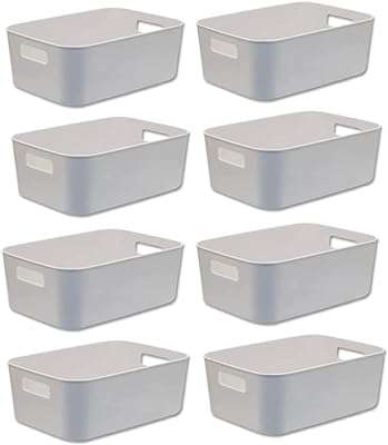 Petite boîte de rangement organisateur de placard durable paquet de 8 (gris). DIAYTAR COTE D'IVOIRE  - votre solution tout-en-un pour des achats discount en ligne ! Découvrez notre gamme finale de produits, allant des indispensables de la maison aux dernières tendances de la mode et de la technologie. Obtenez les meilleurs prix sur une sélection variée d'articles, vous permettant de réaliser d'énormes économies tout en profitant de produits de qualité. Avec des options de livraison flexibles et une satisfaction garantie, nous faisons de votre expérience d'achat un jeu d'enfant !