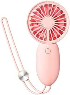 Lld-22 1-5w portable 5 vitesses chargement usb ventilateur portatif à double feuille avec lanière