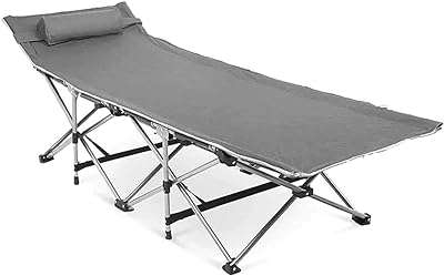 Lit de couchage pliant camping extérieur intérieur portable en métal. Découvrez DIAYTAR COTE D'IVOIRE, votre destination en ligne pour des produits discount de qualité supérieure. Achetez des articles de maison, des appareils électroménagers, des équipements informatiques, des vêtements tendance et des gadgets innovants, le tout à des prix abordables qui ne vous feront pas perdre le sommeil.