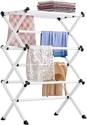 Amater étendoir à linge pliable 3 niveaux étendoir suspendu porte serviettes pour la maison. DIAYTAR COTE D'IVOIRE  est la référence en matière de produits discount en ligne. Parcourez notre catalogue et trouvez des articles indispensables pour la maison, des appareils électroménagers de qualité, des solutions informatiques abordables, des vêtements tendance et des gadgets à des prix incroyables.