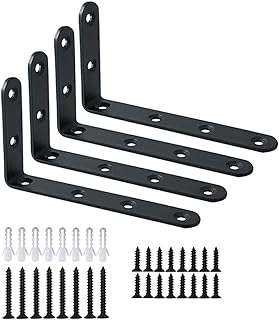 4 supports d'étagère robustes en acier noir support d'angle en forme de l de ́coratif. Découvrez DIAYTAR COTE D'IVOIRE, votre destination en ligne pour des bonnes affaires sans compromis sur la qualité. Parcourez notre large éventail de produits discount allant de l'électroménager à l'informatique en passant par la mode et les gadgets. Faites de vraies économies en choisissant le meilleur rapport qualité-prix.