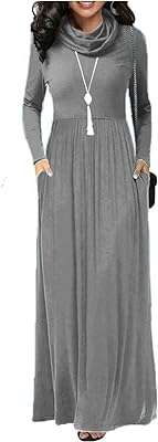 Robe longue décontractée d'hiver à manches longues taille haute unie avec poches. Explorez DIAYTAR COTE D'IVOIRE  et découvrez une multitude de produits incroyables à des prix réduits. De l'électroménager aux gadgets en passant par la mode, notre boutique en ligne généraliste offre une vaste sélection pour tous vos besoins à petit prix. Faites des économies tout en vous faisant plaisir en passant commande dès maintenant!
