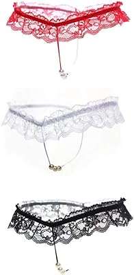 Lot de 3 culottes sexy en dentelle avec string et perles pour femme. Vous cherchez des produits de qualité à petit prix ? Ne cherchez plus ! DIAYTAR COTE D'IVOIRE est votre destination en ligne pour tous vos besoins discount. Explorez notre sélection variée, allant de la maison à l'électroménager, de l'informatique à la mode et aux gadgets, et découvrez des offres exceptionnelles qui correspondent à votre budget. Faites des économies sans compromettre la qualité avec DIAYTAR COTE D'IVOIRE .