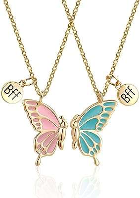 Joli collier papillon pour deux d'amitié en émail pour adolescentes femmes meilleur. DIAYTAR COTE D'IVOIRE  - votre source incontournable de produits discount en ligne. Avec notre sélection diversifiée allant de la maison à l'électroménager, de l'informatique à la mode, profitez de tarifs défiant toute concurrence. Faites des économies intelligentes et commandez dès maintenant !