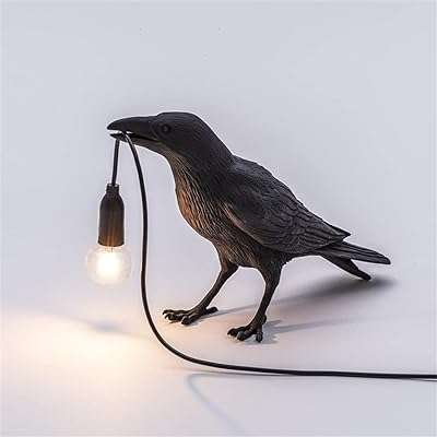Lampe de table corbeau lampe de bureau oiseau porte bonheur 30 cm en résine. DIAYTAR COTE D'IVOIRE  - la source ultime de produits discount pour toutes vos envies. Parcourez notre gamme variée, allant de l'informatique à la mode et choisissez parmi une multitude de produits de qualité à des prix qui font sourire votre portefeuille.