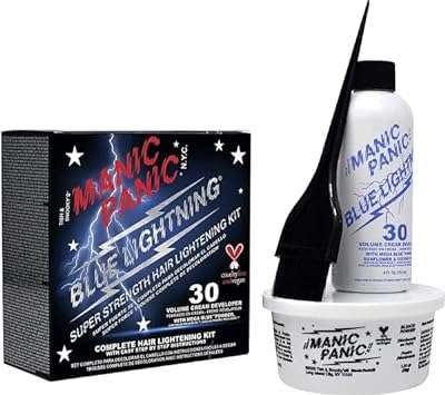 Kit de blanchiment des cheveux manic panic blue lightning développeur. Vous cherchez des offres discount sur une large gamme de produits ? DIAYTAR COTE D'IVOIRE  est la réponse à vos besoins. Parcourez notre boutique en ligne et découvrez des articles de qualité à des prix défiant toute concurrence, que ce soit pour équiper votre maison, vous plonger dans l'univers de la mode ou trouver des gadgets tendance. Faites confiance à DIAYTAR COTE D'IVOIRE  pour des achats malins et économiques.