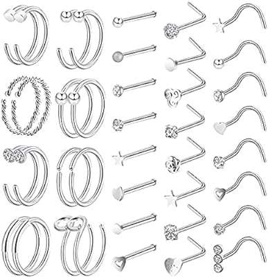 40 pièces tomovili femmes boucles d'oreilles de nez en argent piercing. DIAYTAR COTE D'IVOIRE  - La boutique en ligne qui rend les bonnes affaires accessibles à tous. Parcourez notre sélection de produits discount, de l'électroménager pratique à la mode abordable, tout en profitant de notre engagement envers la qualité. Ne payez plus trop cher pour ce dont vous avez besoin, faites vos achats malins chez nous !