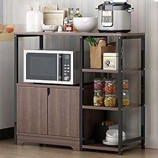 Étagère d'armoire de cuisine avec porte et étagères support de four à micro ondes en bois. DIAYTAR COTE D'IVOIRE, votre partenaire de confiance pour des achats en ligne économiques et variés. Explorez notre sélection exceptionnelle d'articles discount pour la maison, l'électroménager, l'informatique, la mode et les gadgets, afin de trouver les meilleures affaires. Optimisez votre expérience d'achat grâce à DIAYTAR COTE D'IVOIRE  et réalisez des économies substantielles dès maintenant.