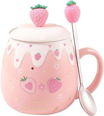 Mignonne tasse à café rose fraise yaloke en céramique kawaii avec couvercle et cuillère(s). Plongez dans l'univers de DIAYTAR COTE D'IVOIRE, votre boutique en ligne généraliste spécialisée dans les produits discount. Explorez notre large variété d'articles allant de la maison à l'électroménager, en passant par l'informatique, la mode et les gadgets, le tout à des prix défiant toute concurrence. Profitez de notre expertise en matière de bonnes affaires et réalisez des économies significatives.