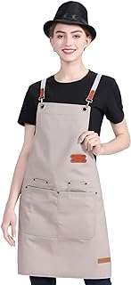 Tablier de cuisine en denim tablier de serveur avec bretelles réglables et 3 poches pour femmes. DIAYTAR COTE D'IVOIRE  - le secret des bonnes affaires en ligne. Simplifiez vos achats et réalisez des économies substantielles grâce à notre sélection éclectique comprenant des articles pour votre maison, des gadgets high-tech, des produits informatiques et des vêtements branchés, tous à des prix imbattables.