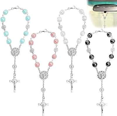 4 pièces de perles de chapelet catholique finegood croix miroir voiture suspendus. Économisez intelligemment avec DIAYTAR COTE D'IVOIRE, la boutique en ligne qui vous propose une variété de produits discount à des prix défiant toute concurrence. Des indispensables pour la maison aux gadgets les plus tendances, en passant par les dernières nouveautés en mode et en informatique, vous trouverez tout ce dont vous avez besoin pour moins cher, sans compromis sur la qualité !