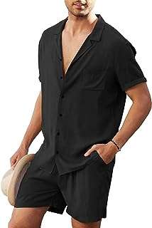 Ensemble deux pièces chemise et short décontractés à manches courtes et boutonnés pour hommes. DIAYTAR COTE D'IVOIRE  est la référence en matière de produits discount en ligne. Parcourez notre catalogue et trouvez des articles indispensables pour la maison, des appareils électroménagers de qualité, des solutions informatiques abordables, des vêtements tendance et des gadgets à des prix incroyables.