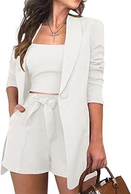 Ensemble 3 pièces pour femmes blazer à manches longues et pantalon court ouvert sur le. Faites des économies avec DIAYTAR COTE D'IVOIRE, votre boutique en ligne discount préférée. Parcourez notre sélection complète d'articles allant des équipements électroménagers aux produits informatiques en passant par la mode et les gadgets. Profitez de nos promotions régulières et découvrez des prix incroyables sans jamais sacrifier la qualité.