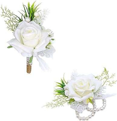 Ansofi ensemble de fleurs blanches et demoiselle d'honneur artificielles rose de poignet boutineers pour garçons. DIAYTAR COTE D'IVOIRE  : la destination incontournable pour des achats discount en ligne. Découvrez notre gamme complète de produits discount allant des indispensables de la maison aux dernières tendances en matière de gadgets et d'informatique. Faites des économies tout en obtenant des articles de qualité en un seul clic !