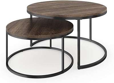 Ensemble de 2 tables basses rondes sky touch d'appoint empilables avec table en bois. Découvrez DIAYTAR COTE D'IVOIRE, votre nouvelle destination pour des achats discount en ligne. Parcourez notre large assortiment de produits allant des articles pour la maison aux appareils électroniques, en passant par la mode et les gadgets, et bénéficiez de réductions incroyables. Ne cherchez plus ailleurs, nous avons tout ce qu'il vous faut à des prix compétitifs.