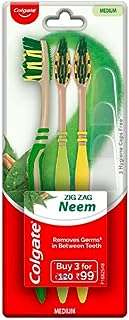 Brosse à dents colgate zigzag neem poils moyens paquet de 3. Vous cherchez des bonnes affaires en ligne ? Rendez-vous sur DIAYTAR COTE D'IVOIRE, votre destination idéale pour des produits discount dans tous les secteurs. Trouvez des offres incroyables sur des produits essentiels tels que l'électroménager, l'informatique et la mode. Économisez tout en faisant des achats intelligents chez nous.
