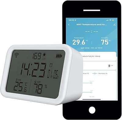Capteur intelligent de température et d'humidité avec alarme heure date. DIAYTAR COTE D'IVOIRE  - Votre escale en ligne pour des produits discount de qualité. Explorez notre gamme impressionnante de produits allant des articles de maison aux gadgets dernier cri. Profitez de prix imbattables et découvrez pourquoi nous sommes un choix populaire pour les acheteurs avertis à la recherche de bonnes affaires.