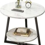 Table d'appoint ronde double couche en marbre table basse de chevet pour salon. Profitez de rabais incroyables sur DIAYTAR COTE D'IVOIRE  et économisez sur tous vos achats! Que vous cherchiez des équipements high-tech, des produits de beauté, des articles pour animaux de compagnie ou même des meubles pour la maison, notre boutique en ligne généraliste vous propose les meilleurs prix du marché.
