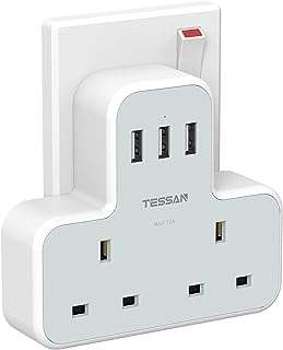 Adaptateur de prise d'extension multiprise avec 3 usb rallonge d'alimentation double. Magasinez en ligne sur DIAYTAR COTE D'IVOIRE  et profitez de prix imbattables sur une gamme complète de produits. De l'équipement de cuisine aux articles de mode, en passant par les appareils électroniques dernier cri, nous offrons une large sélection de produits discount, adaptés à tous les besoins.