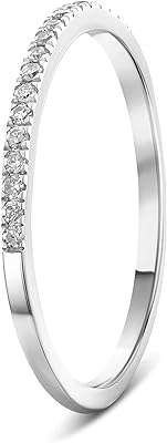 Bijoux femme bague d'éternité diamant 009 carat avec 18 diamants or
