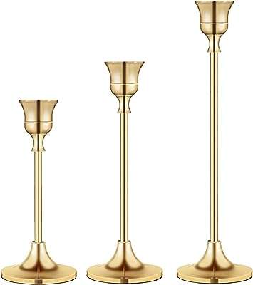 Lot de 6 bougeoirs dorés coniques bougeoir décoratif pour la décoration. DIAYTAR COTE D'IVOIRE  - Votre solution en ligne pour des achats malins à petit prix. Explorez notre vaste gamme de produits discount, des indispensables pour la maison aux dernières nouveautés en matière d'informatique, de mode et de gadgets. Économisez sans compromis sur la qualité en choisissant notre boutique en ligne.