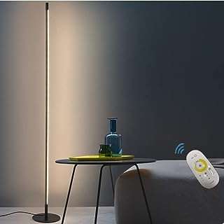 Lampadaire led intelligent à intensité variable design moderne ultra-mince télécommande 3 nuances de couleurs