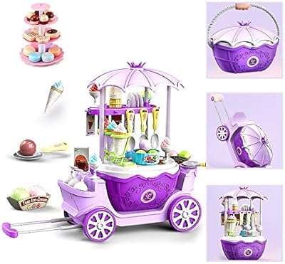 Mebegin ensembles de jeux de cuisine violets 92 pièces ensemble de jouets pour enfants avec simulation