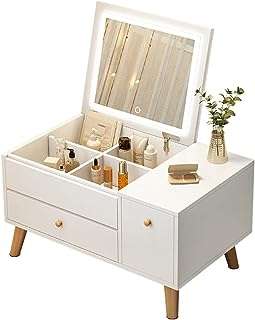 Coiffeuse avec tiroir petite table de maquillage avec miroir éclairé et rangement pour cosmétiques. Exprimez votre style sans dépenser une fortune avec DIAYTAR COTE D'IVOIRE . Découvrez notre collection de vêtements tendance à prix discount, des dernières innovations de la mode aux classiques intemporels. Soyez à la mode sans vous ruiner, seulement avec DIAYTAR COTE D'IVOIRE .