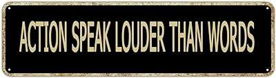 Action speak louder than words citations inspirantes affiches et impressions vintage en étain. Vous cherchez des bonnes affaires en ligne ? Ne cherchez pas plus loin que DIAYTAR COTE D'IVOIRE, la boutique en ligne généraliste où vous trouverez tout à prix discount. Explorez notre sélection complète, allant de la maison à l'électroménager, de l'informatique à la mode et aux gadgets, et bénéficiez de tarifs avantageux pour tous vos achats. Réalisez des économies importantes sans compromettre la qualité avec DIAYTAR COTE D'IVOIRE .