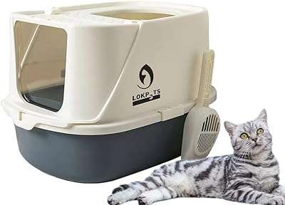 Bac à litière pour chat résistant aux éclaboussures grand espace avec couvercle de pot. DIAYTAR COTE D'IVOIRE  - La boutique en ligne qui rend le shopping abordable! Découvrez notre sélection de produits discount, comprenant des équipements informatiques, des appareils électroménagers, des vêtements tendance et bien plus encore, tous à des prix défiant toute concurrence.