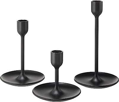 Candélabres ikea voltaje lot de 3 bougeoirs en aluminium noir avec revêtement en poudre pour bougies. DIAYTAR COTE D'IVOIRE, votre source incontournable de produits discount à portée de clic. Parcourez notre collection complète de produits abordables pour équiper votre maison, améliorer votre électroménager, fournir votre informatique, compléter votre garde-robe et découvrir les derniers gadgets. Optez pour une expérience de shopping en ligne pratique et économique avec DIAYTAR COTE D'IVOIRE .