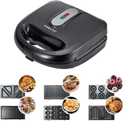 Sokany machine à sandwich 750w ensemble de gaufriers avec 6 plaques antiadhésives amovibles et poignée. DIAYTAR COTE D'IVOIRE  est le rendez-vous incontournable des chasseurs de bonnes affaires. Parcourez notre catalogue en ligne et trouvez tout ce dont vous avez besoin pour équiper votre maison, de l'électroménager à l'informatique en passant par les dernières tendances en matière de mode. Profitez de nos prix discounts pour réaliser de véritables économies.