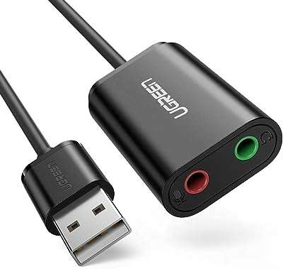 Ugreen adaptateur casque carte son externe 2.0 ports avec prise 35 mm et microphone. Découvrez DIAYTAR COTE D'IVOIRE, la référence en matière d'achat malin en ligne, vous proposant une large gamme de produits allant de la mode aux articles informatiques, avec des réductions exceptionnelles.