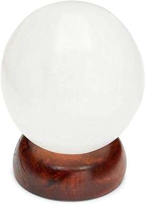 Boule de cristal de guérison sphère de sélénite avec support en bois (lot. DIAYTAR COTE D'IVOIRE  - Votre source incontournable de produits discount pour la maison, l'électroménager, l'informatique, la mode et les gadgets. Nous sommes fiers de vous offrir une sélection variée à des prix exceptionnels. Parcourez notre boutique en ligne dès maintenant et trouvez les meilleures affaires!