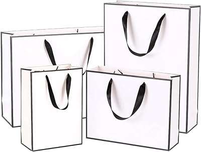 Elise 10 paquet de sacs en papier blanc à bord noir respectueux de l'environnement avec poignées. DIAYTAR COTE D'IVOIRE, votre partenaire pour des achats électroniques à prix discount. Découvrez notre large choix d'appareils high-tech, des smartphones aux téléviseurs en passant par les enceintes et les caméras. Profitez de nos offres imbattables pour vous équiper des dernières innovations technologiques sans vous ruiner.