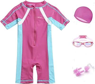 Maillot de bain 5 en 1 pour fille avec lunettes de natation bonnet et pince nez. DIAYTAR COTE D'IVOIRE, votre boutique en ligne préférée pour dénicher des produits à prix discount. Rendez-vous sur notre site pour trouver toutes les bonnes affaires de la maison à l'électroménager en passant par les gadgets high-tech. Ne sacrifiez pas la qualité pour économiser, optez pour DIAYTAR COTE D'IVOIRE  !