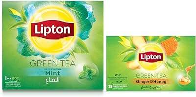 Thé vert lipton 100 sachets de thé + vert gingembre et miel. DIAYTAR COTE D'IVOIRE  est là pour rendre votre budget heureux et votre shopping facile. Parcourez notre gamme complète de produits discount de qualité supérieure allant de la maison à l'électroménager, de l'informatique à la mode, et trouvez des articles pour chaque aspect de votre vie à des prix imbattables!