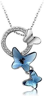 Collier élégant avec pendentif papillon en cristal plaqué platine de qualité. DIAYTAR COTE D'IVOIRE  vous offre une expérience d'achat en ligne unique en proposant une multitude de produits discount dans différents domaines. Faites-vous plaisir sans vous ruiner en choisissant parmi notre sélection de produits pour la maison, l'électroménager, l'informatique, la mode et bien plus encore.