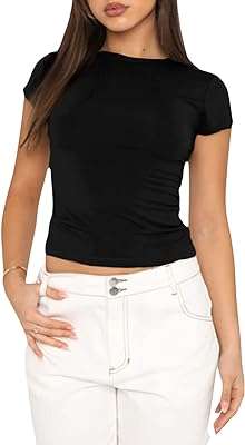T shirt d'été décontracté basique en velours côtelé à manches courtes pour femme. Faites une affaire incroyable chez DIAYTAR COTE D'IVOIRE, votre destination en ligne pour des achats discount qui ne vident pas votre portefeuille ! Parcourez notre sélection complète de produits, des articles pour la maison aux gadgets dernier cri. Économisez sur les appareils informatiques de haute technologie et vos marques de mode préférées, tout en profitant d'une livraison rapide et d'un service client exceptionnel. Redéfinissez votre façon de magasiner avec nous et réalisez des économies substantielles dès maintenant !