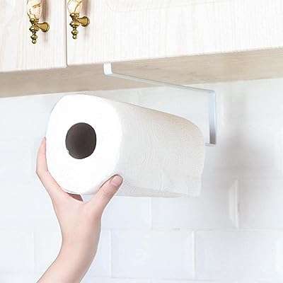 Porte-serviettes bayer porte-serviettes avec crochets pour cuisine distributeur sous armoire porte-rouleau de papier