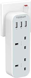 Adaptateur d'alimentation à double extension avec 3 ports usb adaptateur britannique de prise. Besoin de produits à petit prix ? DIAYTAR COTE D'IVOIRE  vous propose une large sélection d'articles discount, allant de la maison à l'électroménager en passant par l'informatique, la mode et les gadgets. Faites des économies en faisant vos achats chez nous !