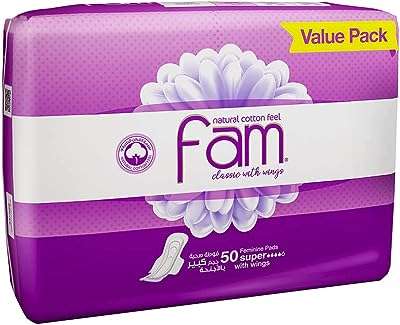 Serviettes hygiéniques fam fam classic pliées avec des ailes toucher coton. Besoin de faire des économies ? Faites confiance à DIAYTAR COTE D'IVOIRE, la boutique en ligne discount idéale pour toutes vos envies. Parcourez notre gamme complète de produits, allant de la maison à l'électroménager, de l'informatique à la mode et aux gadgets, et découvrez des offres irrésistibles. Achetez en toute confiance, car la satisfaction de nos clients est notre priorité absolue.